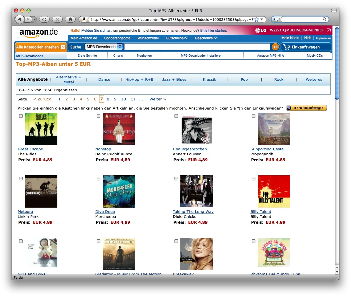  Store Online on Wie Gut Ist Der Amazon Mp3 Store   Amazon Mp3 Store Im Test