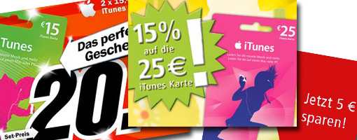 Auch im Rahmen einer Rabattaktion erworbenes iTunes-Guthaben kann zur Bezahlung der iTunes-Match-Jahresgebühr eingesetzt werden