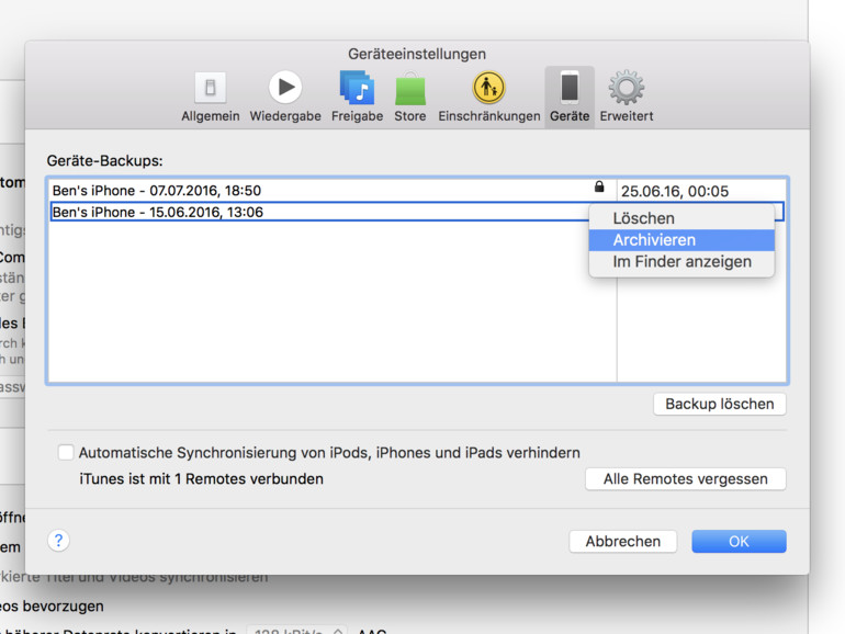 Iphone Backup Archivieren Iphone Backup Archivieren
