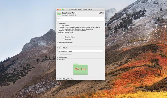 macOS: So ändern Sie einzelne Ordnerfarben am Mac