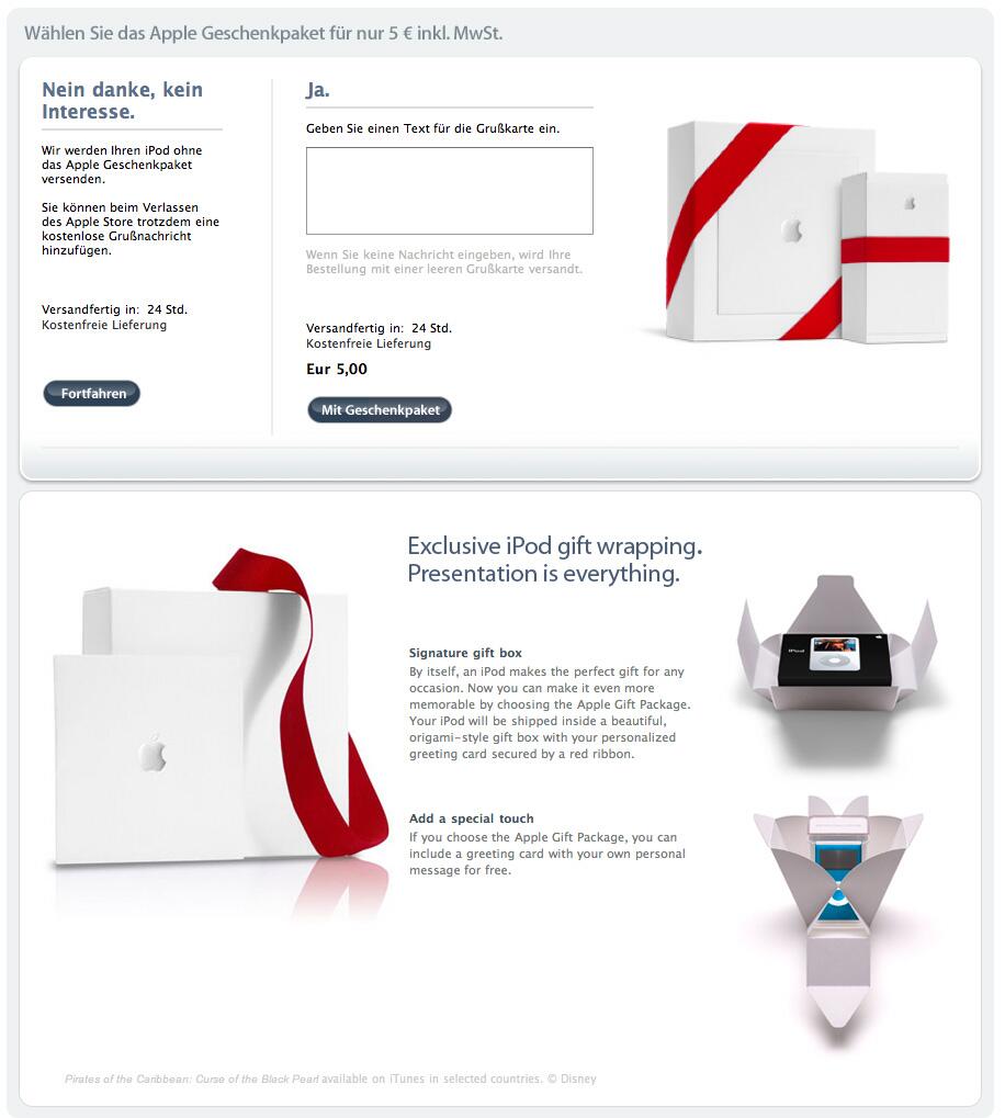 Apple bietet neue Geschenkverpackung für iPods an | Mac Life