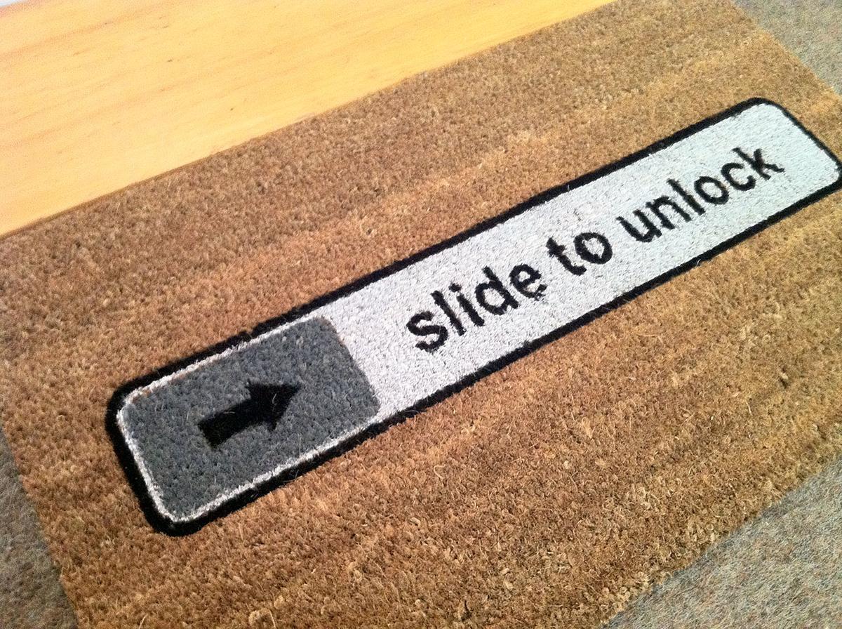 Das Arktis Gadget Der Woche Die Slide To Unlock Fussmatte