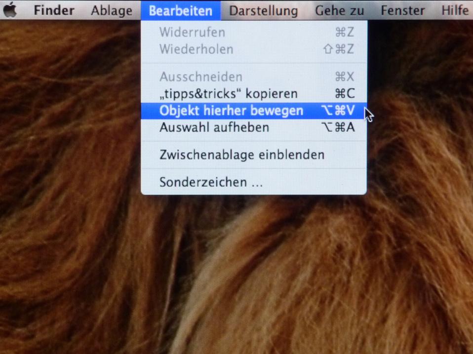 os x lion dateien mit der tastatur verschieben mac life