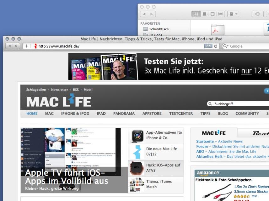 Mac OS X Fenster im Hintergrund verschieben Mac Life