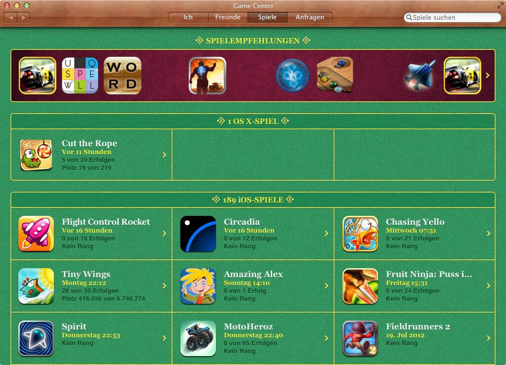 Apple präsentiert GameCenterSpiele für den Mac Mac Life