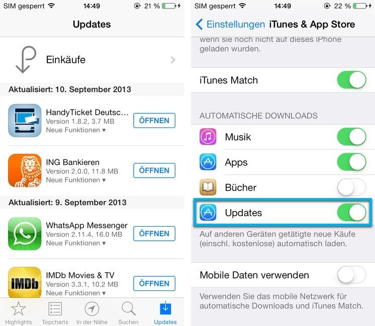iOS 7: Automatische App-Updates deaktivieren | Mac Life