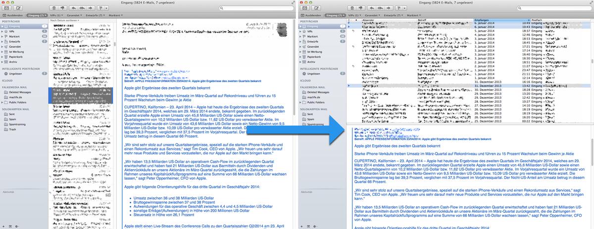 zuruck zum klassischen layout in mail mac life
