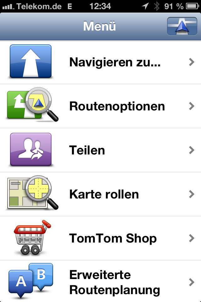 Auswählen weiterer Routenoptionen in der App „Karten“ auf dem