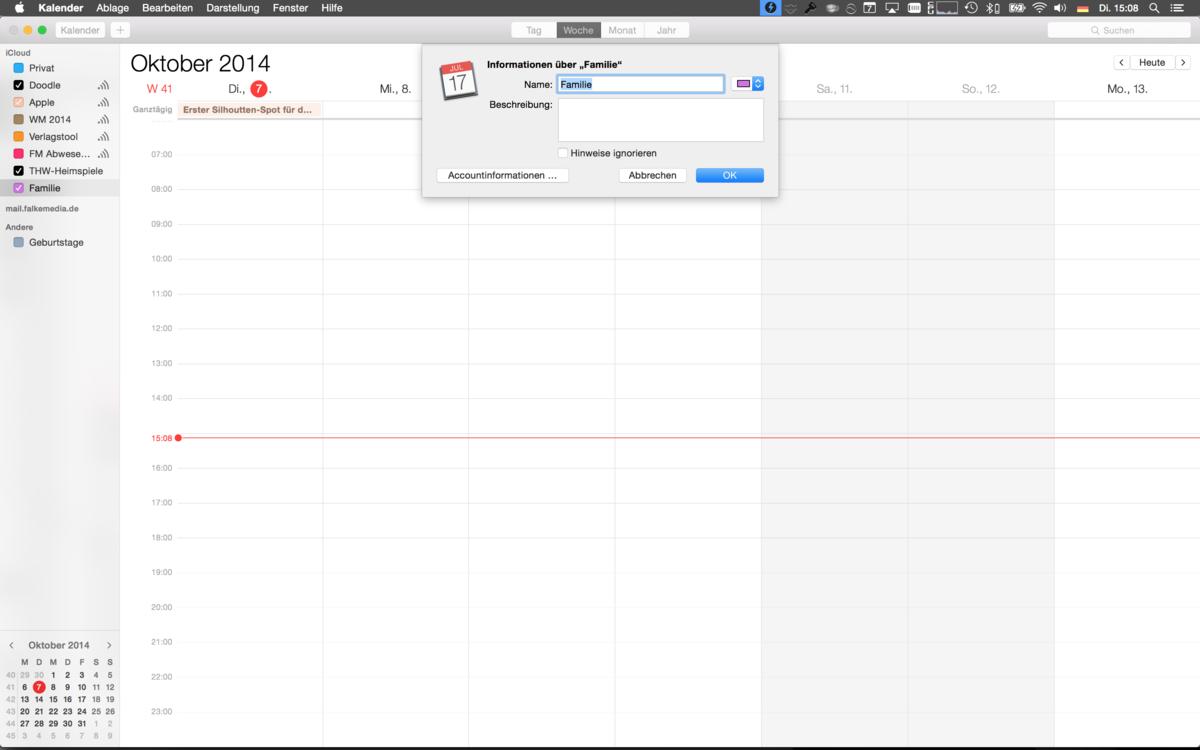 OS X 10.10 Yosemite Der Kalender Mehr Übersicht für Termine Mac Life
