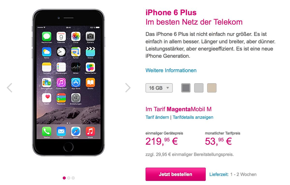 Telekom Erhoht Die Preise Fur Das Iphone 6 Und Iphone 6 Plus Mac Life