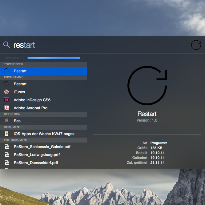 Tipp Mac mit Spotlight ausschalten und neustarten Mac Life