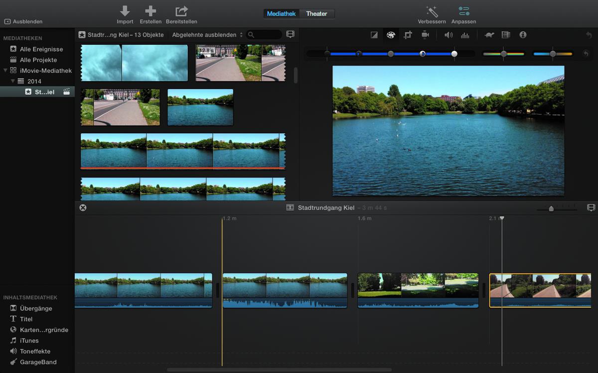 Как в imovie добавить картинку на картинку