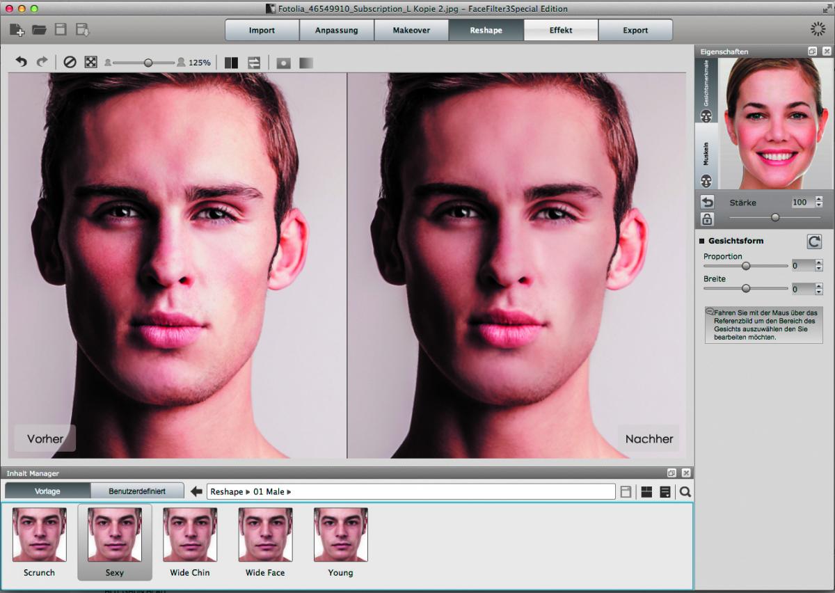 Software Facefilter 3 Se Unreine Haut Faltchen Und Dunkle Augenringe In Fotos Kinderleicht Korrigieren Mac Life