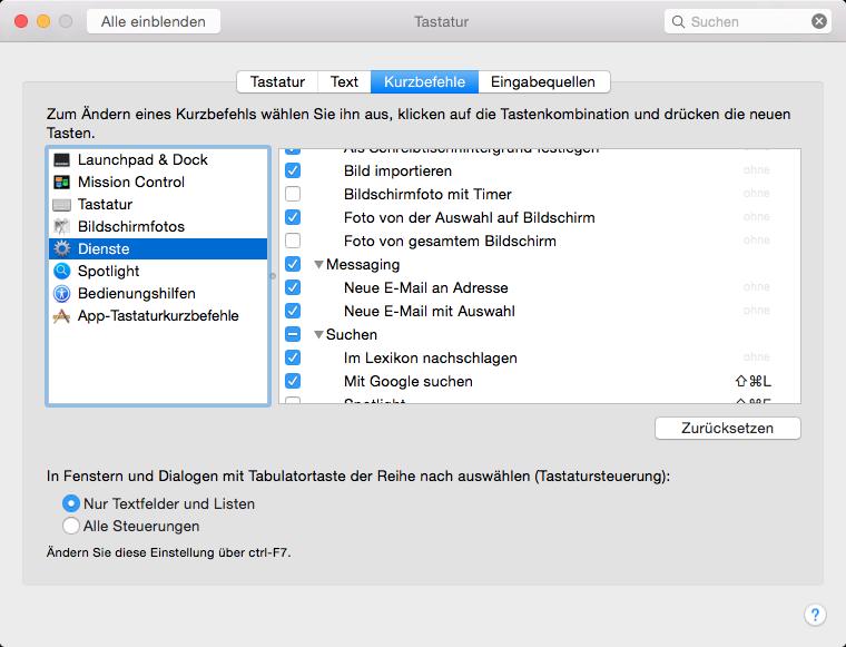 Os X Yosemite Mac Tastenkurzel Andern Mac Life