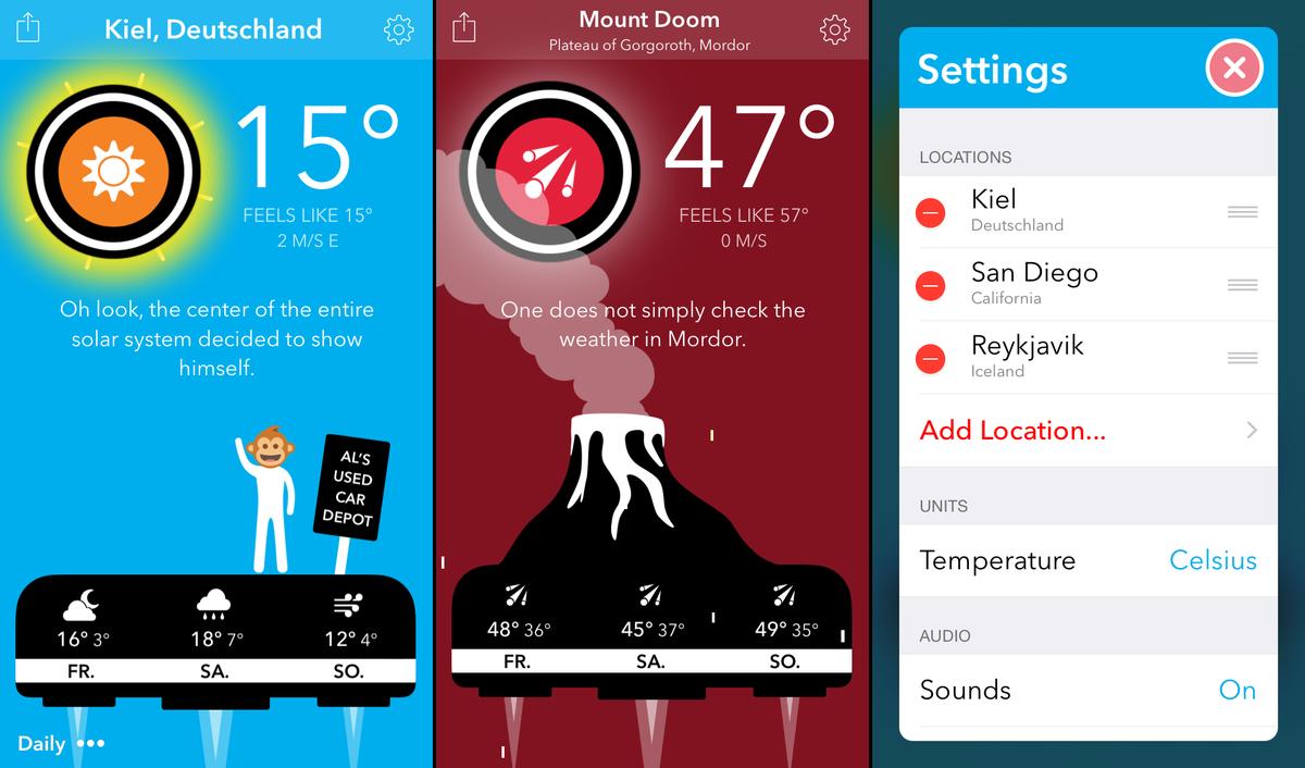 carrot weather secret locations android egypt