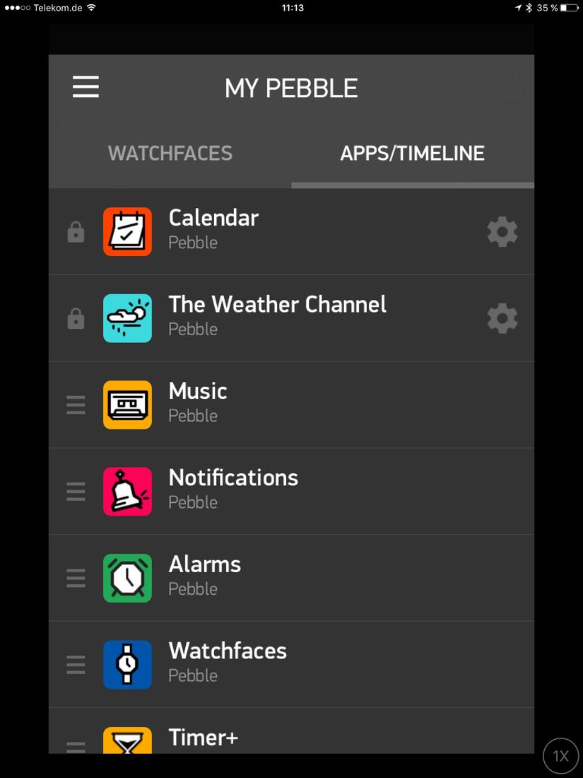 pebble time ios