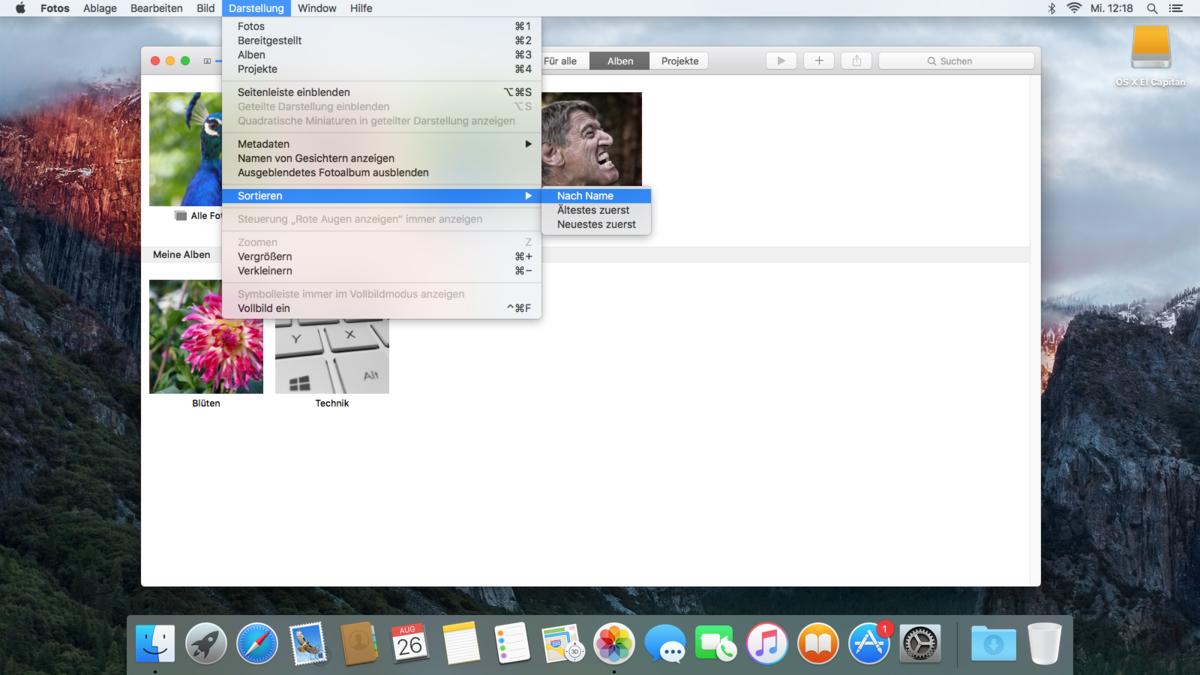 Os X El Capitan Fotoalben In Fotos App Sortieren Mac Life