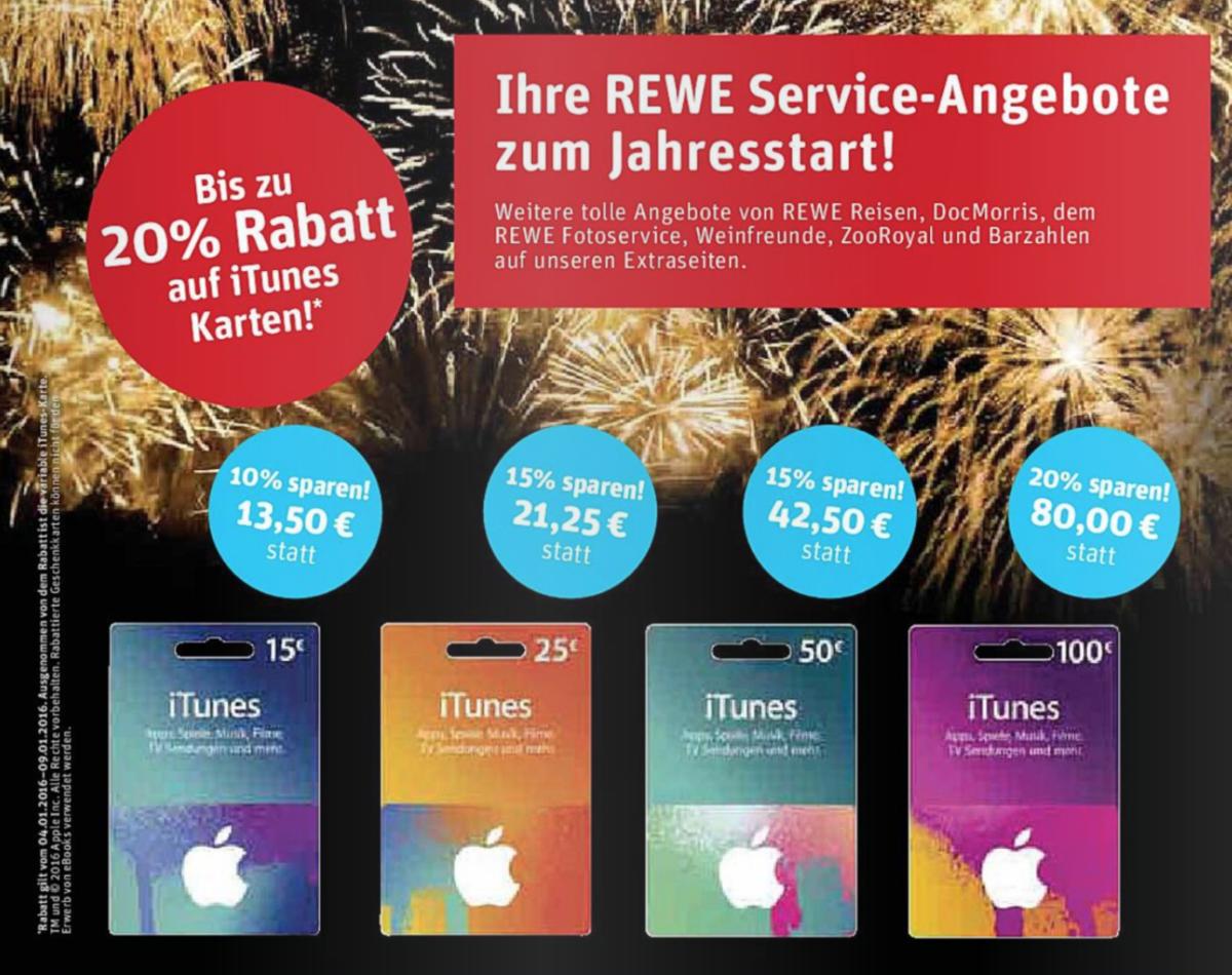 Itunes Karten Diese Woche Bei Rewe Im Angebot Mac Life