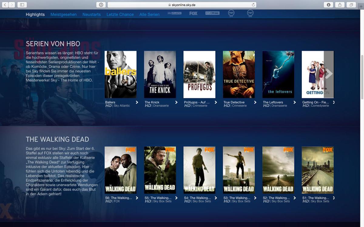 Sky Online, Geräte und Verfügbarkeit