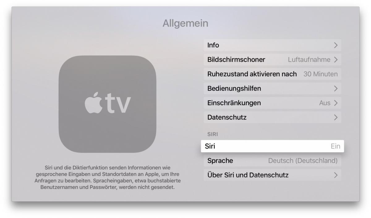 Apple Tv 4 Siri In Osterreich Und Schweiz Aktivieren Mac Life