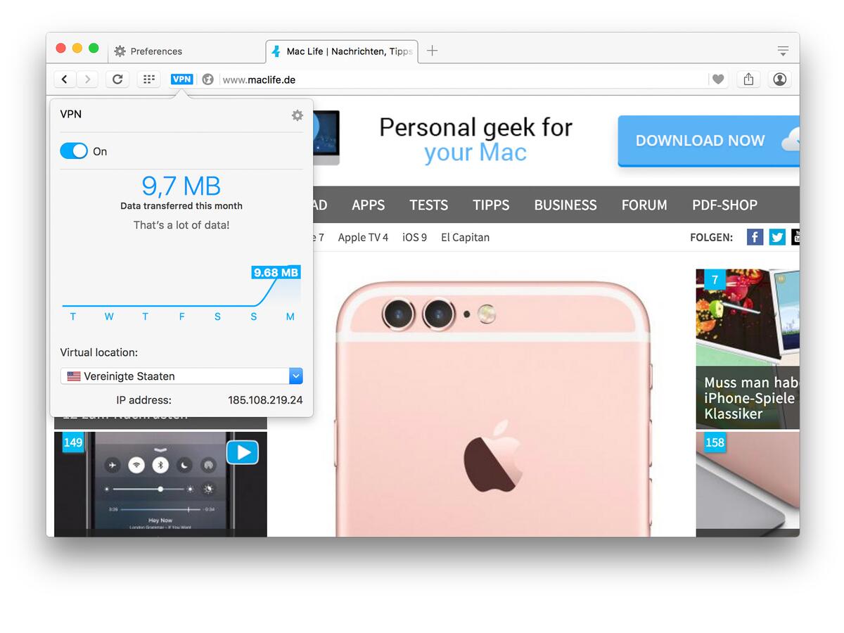 VPN kostenlos mit Opera am Mac - so geht's | Mac Life