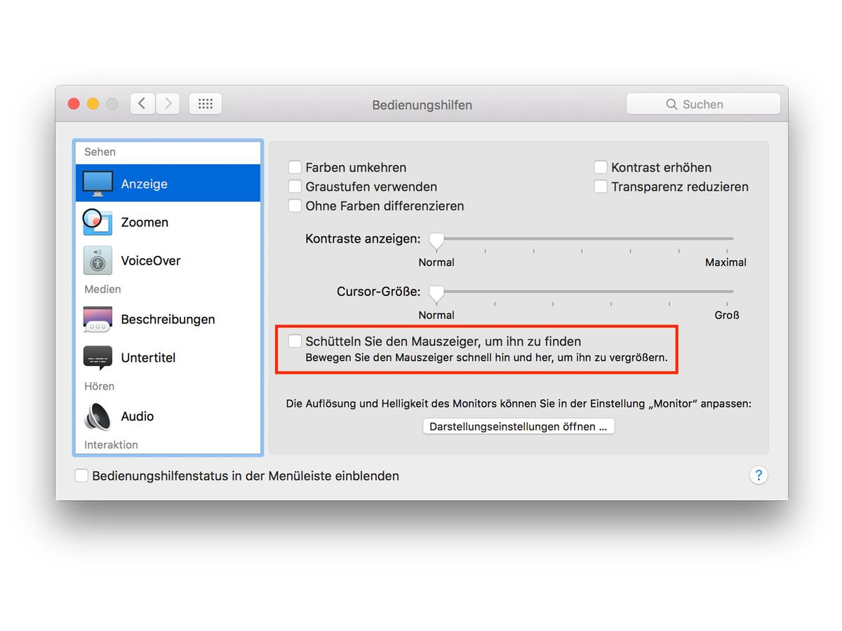 OS X 10.11 Cursor suchen deaktivieren - so geht’s | Mac Life