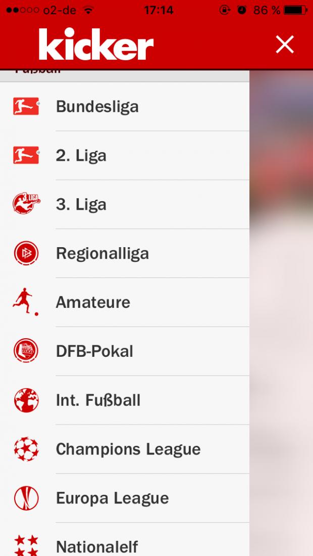 Bundesliga Tabelle & LiveTicker als App Kicker ist unsere Empfehlung