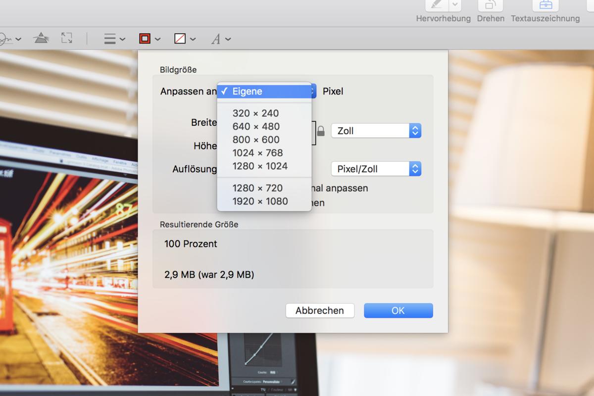 Bildgrosse Andern Mit Der Vorschau App So Geht S Mac Life