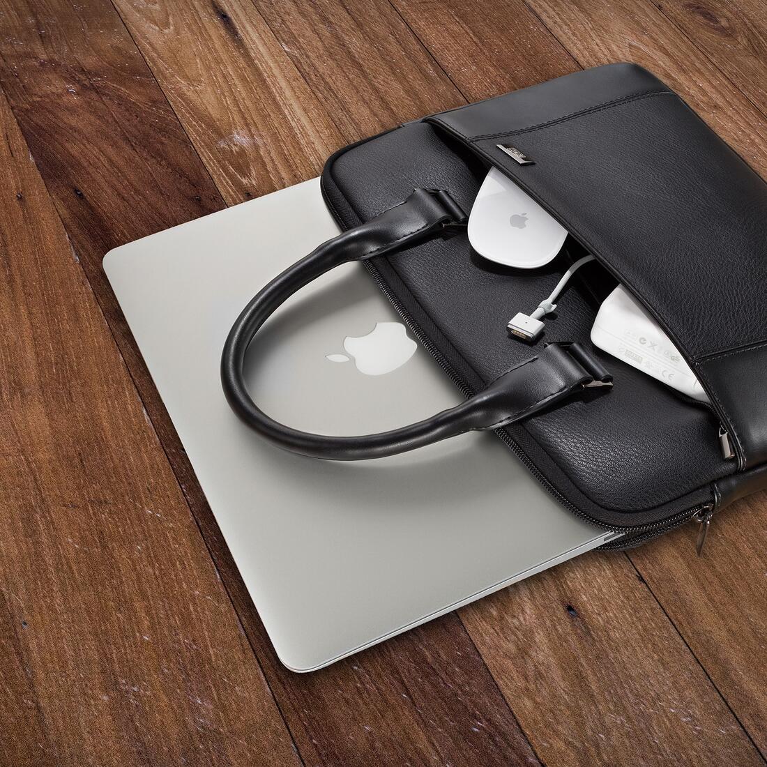 Test Artwizz Leather Bag, schwarze MacBookHülle aus Echtleder Mac Life