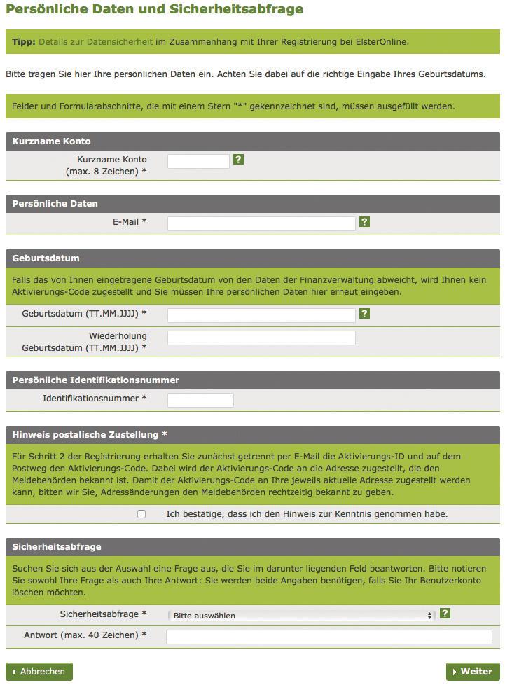elster online 2013