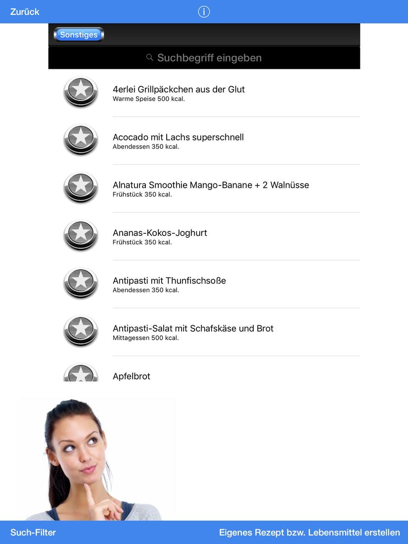 App, um kostenlose personalisierte Diäten zu erstellen