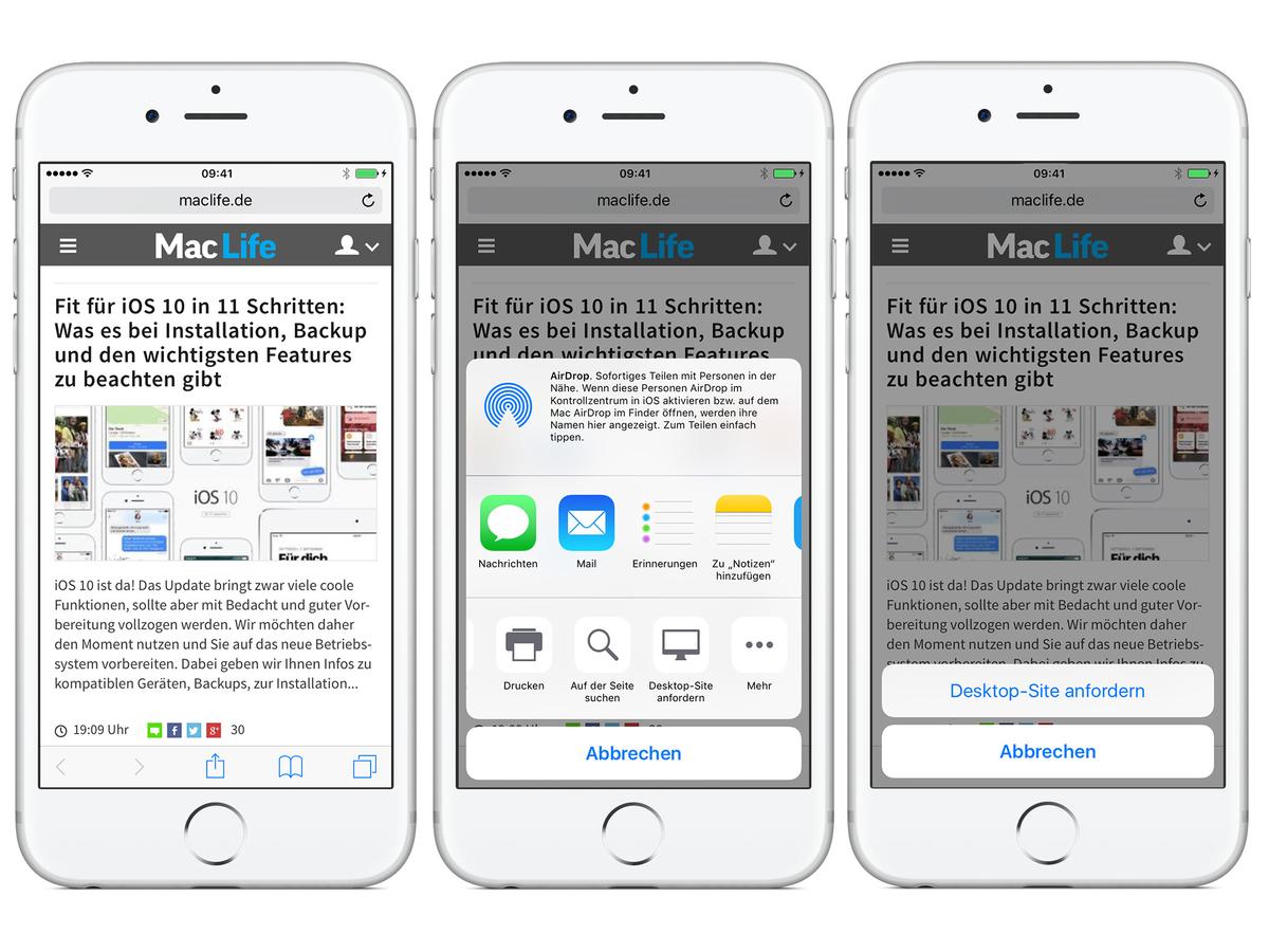 Safari am iPhone: Desktop-Versionen von Webseiten anfordern | Mac Life
