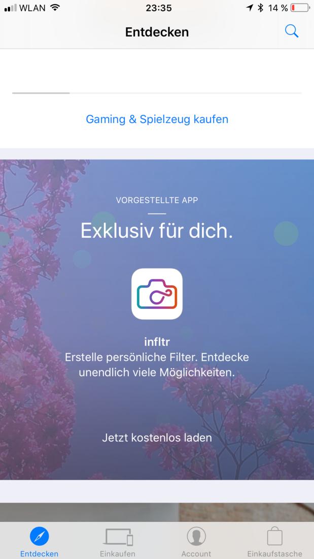 Apple Store App Neue Promotion Bringt Kamera App Infltr Kostenlos Mac Life