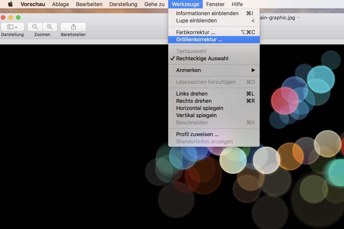 Vorschau App Auflosung Und Bildgrosse Anpassen Mac Life
