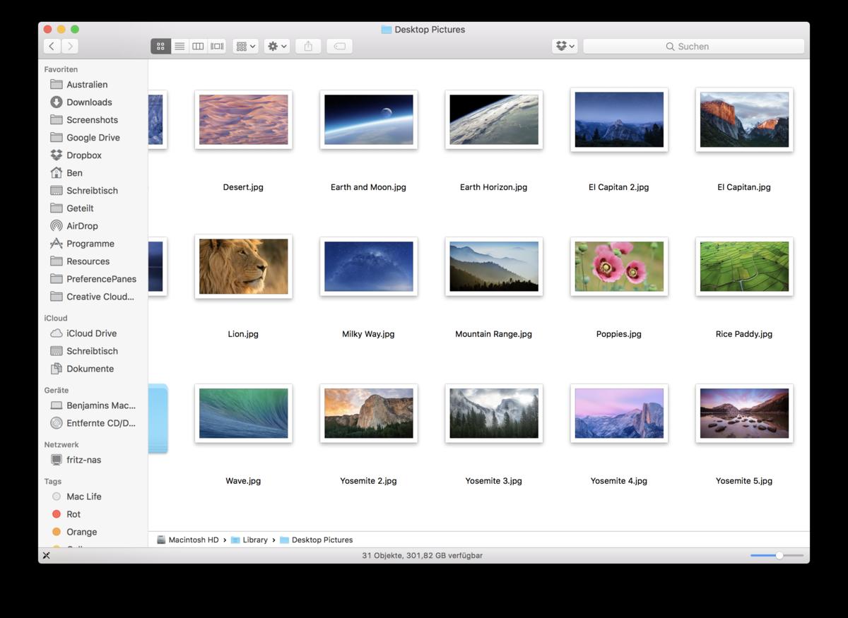 Where To Find The Default Desktop Wallpapers On Mac