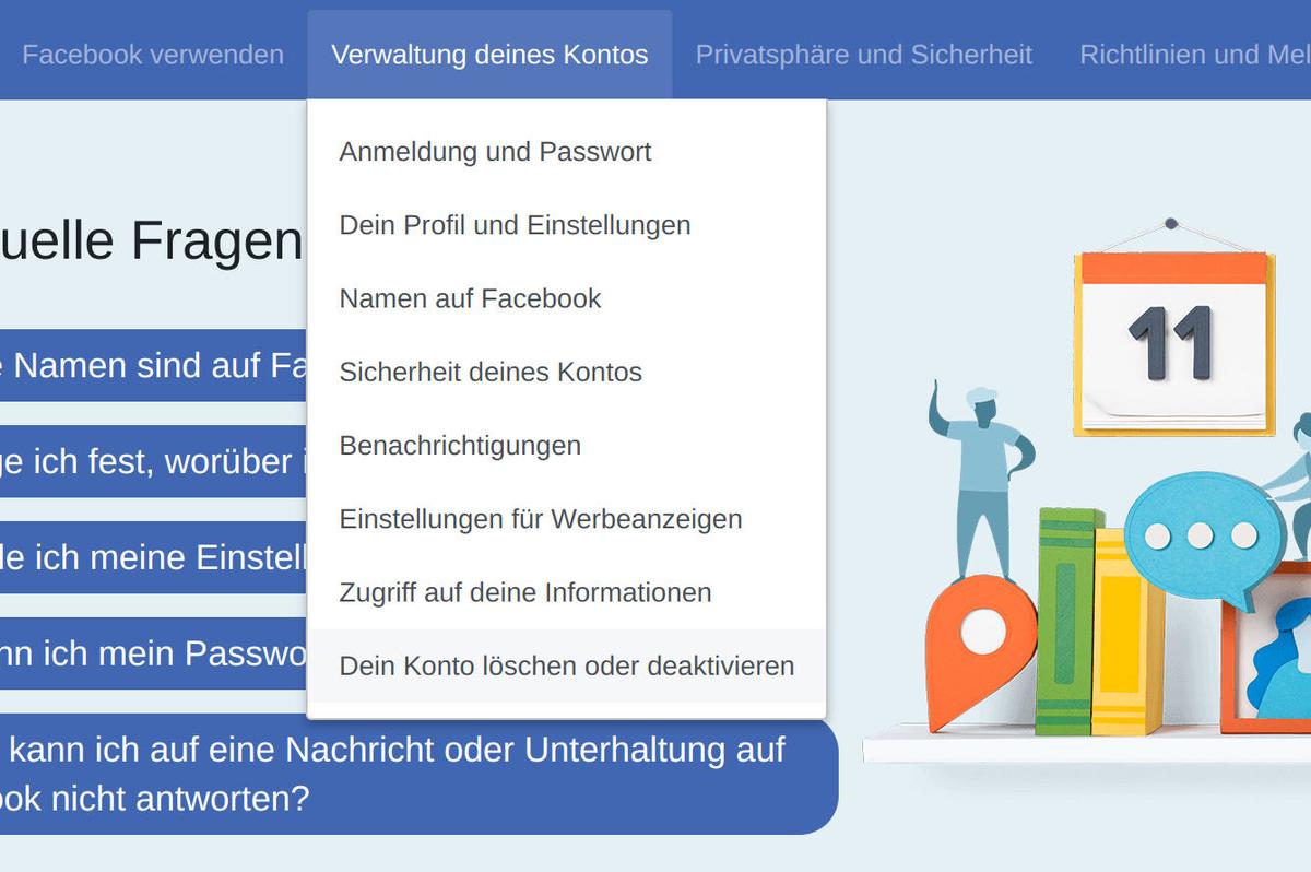 wie kann ich mein facebook konto deaktivieren