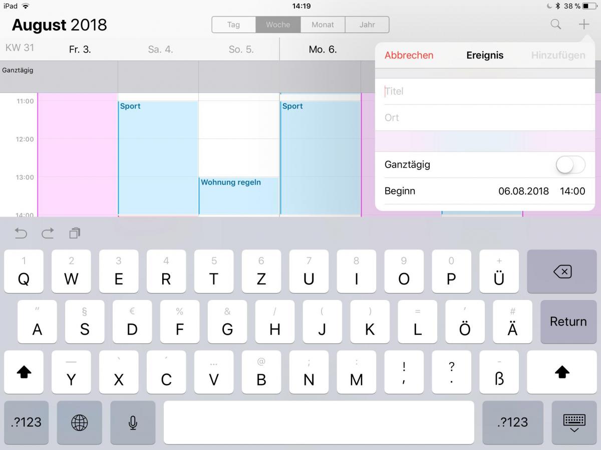 Mehr Farben Kalender Ipad 