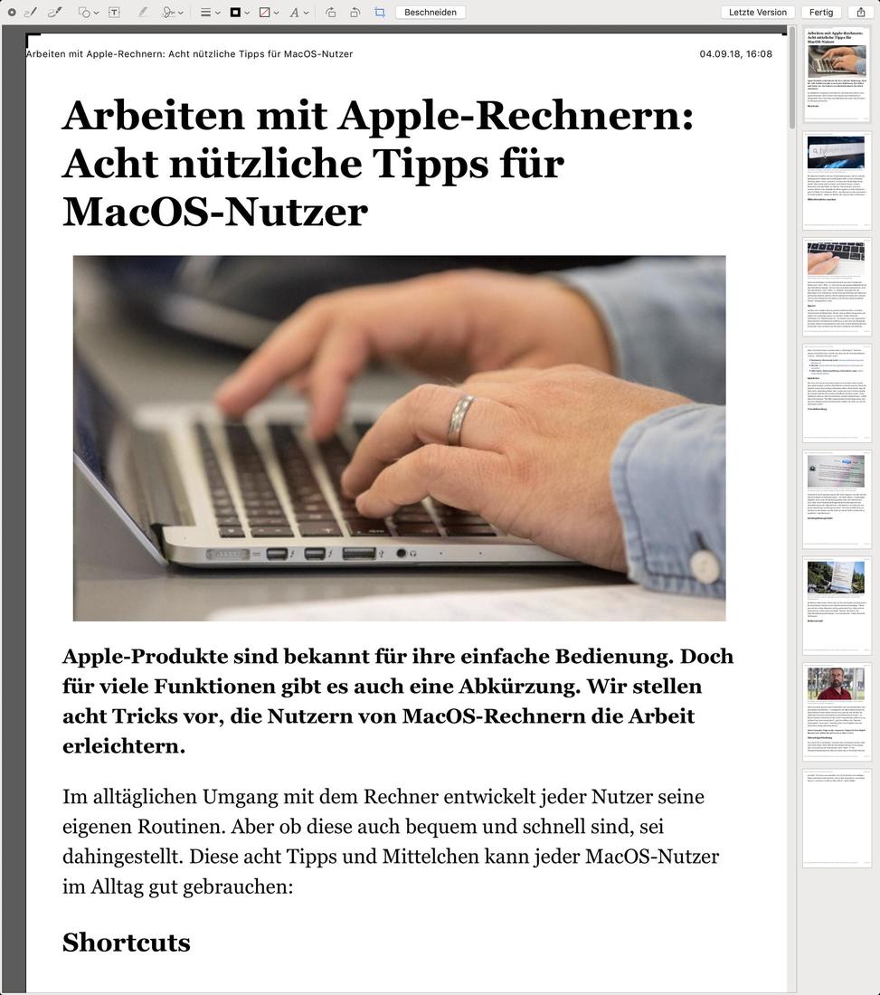 Quick Look In Macos 10 14 Dateien Schnell Ansehen Und Bearbeiten Mac Life
