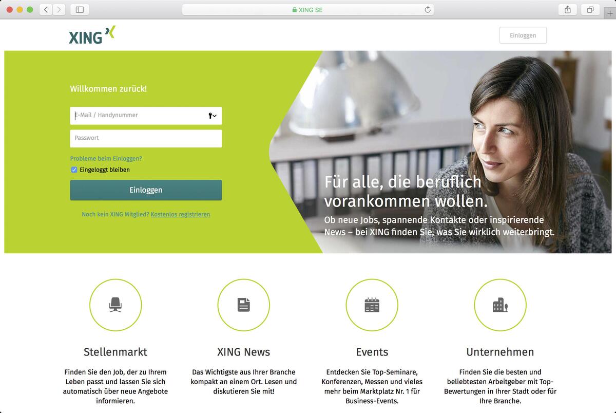 Xing berufliches Netzwerken Mac Life