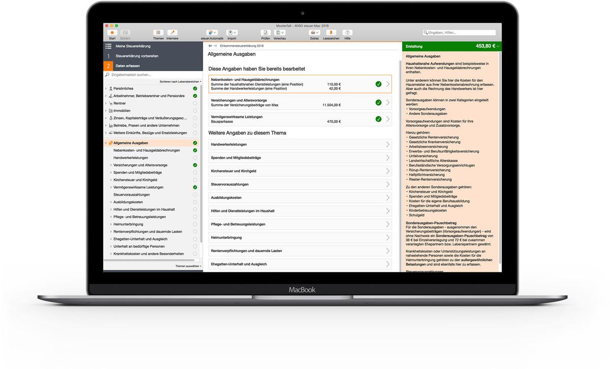 wiso steuer mac 2019 testversion