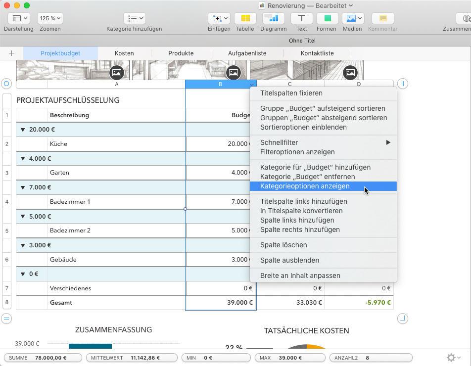Diagramme Und Statistiken Zaubern Mit Apples Numbers Mac Life