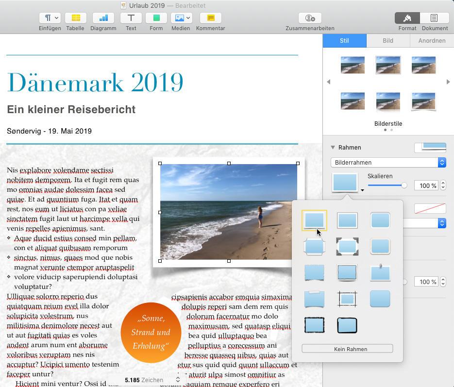 Zeichenstile für Buchstaben