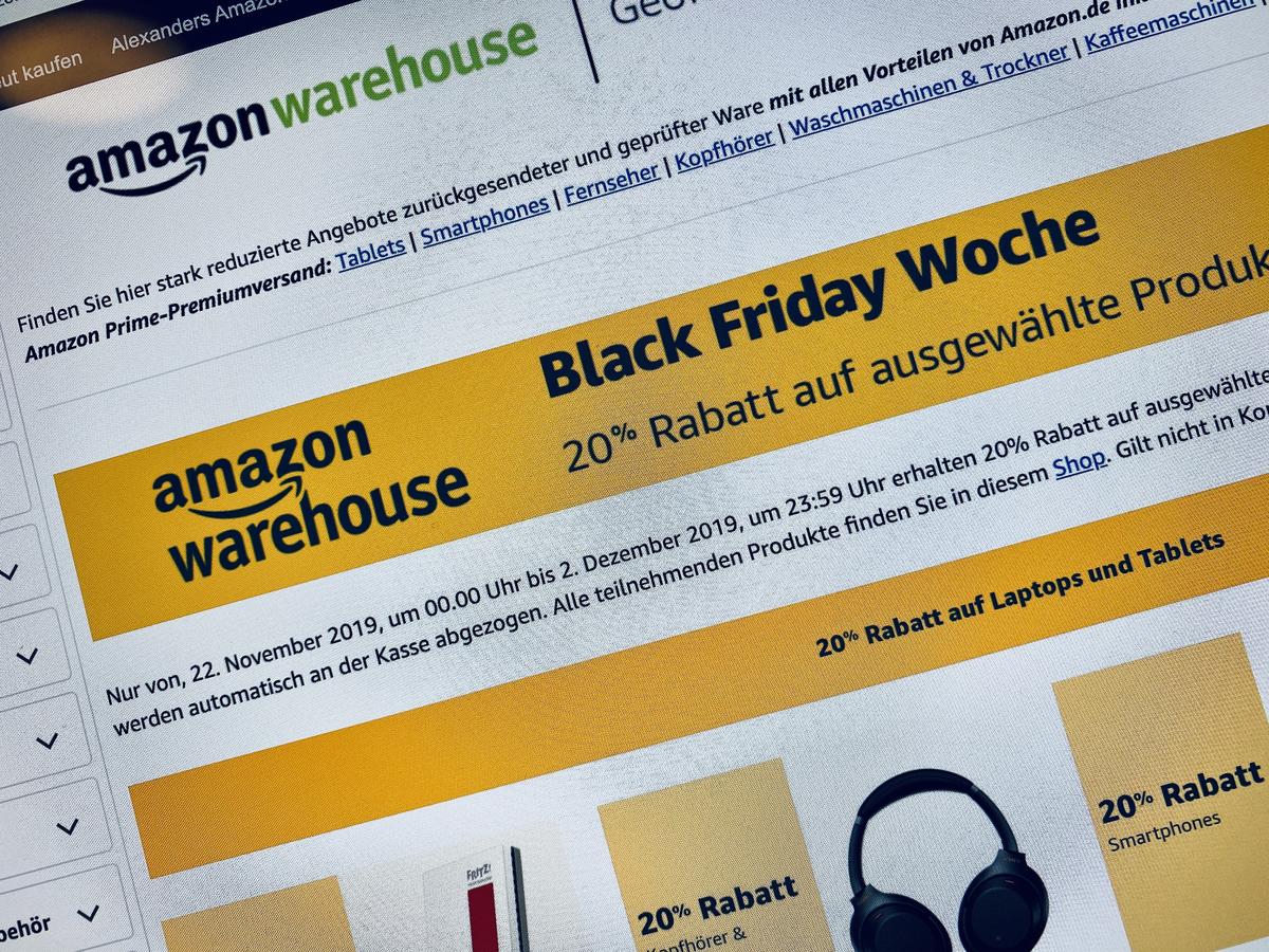 Vor Black Friday:  Warehouse Deals mit 20 Prozent Rabatt.