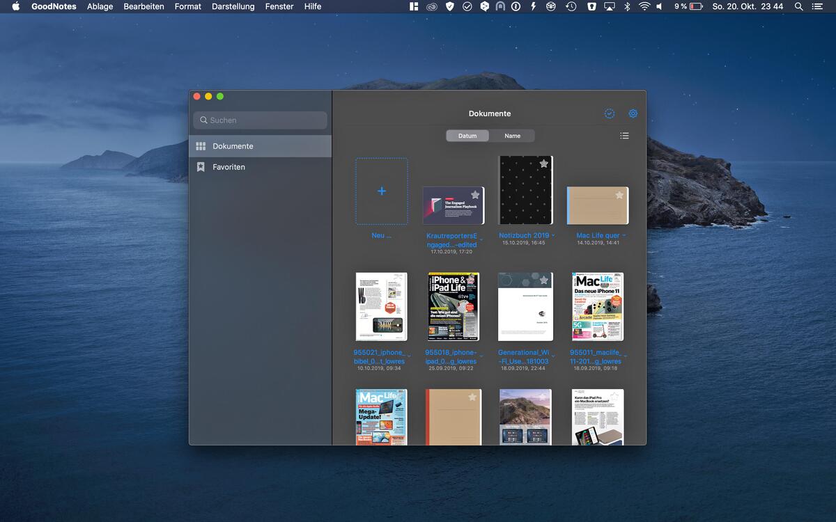 Stellen Sie den Tisch auf Prinzip Komposition goodnotes handy und ipad