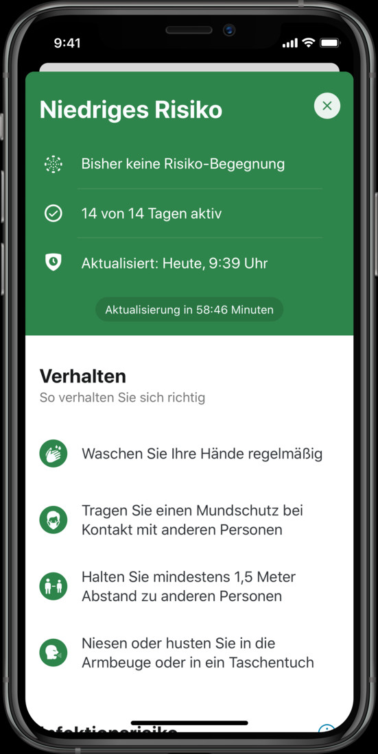 Screenshots der deutschen Corona-Warn-App aufgetaucht ...