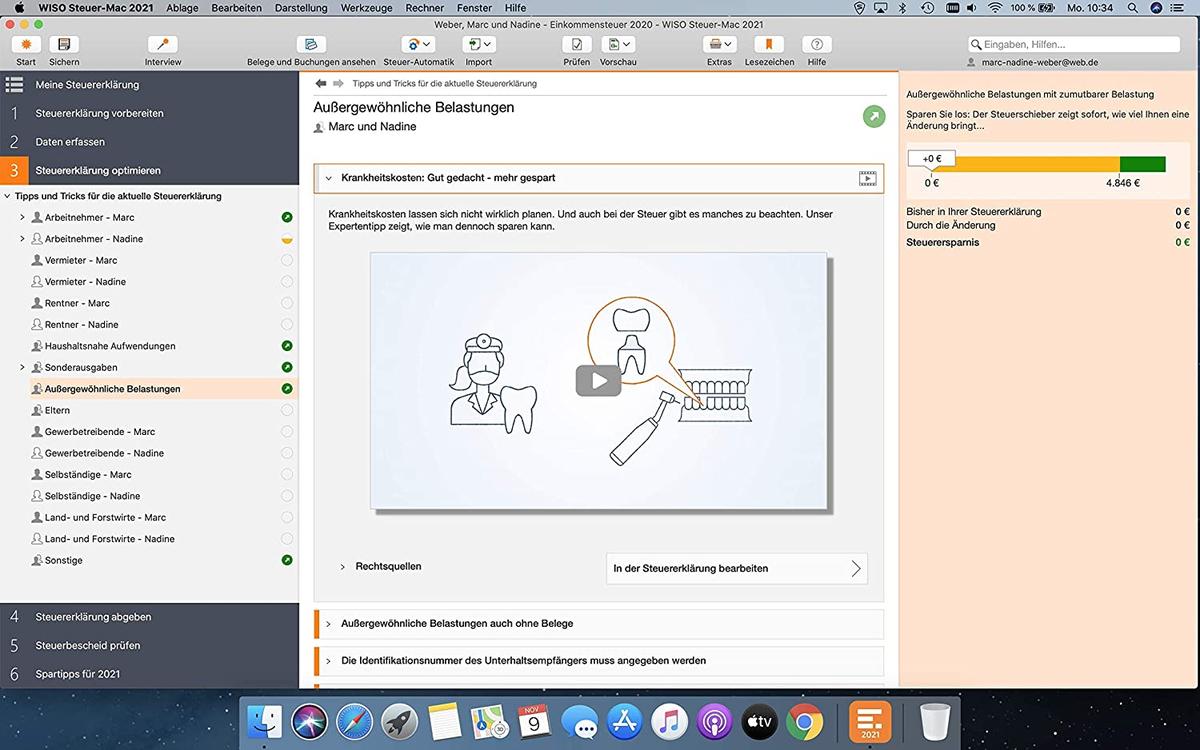 WISO Steuer-Mac 2021 - Steuererklärung für 2020 rund 40% ...