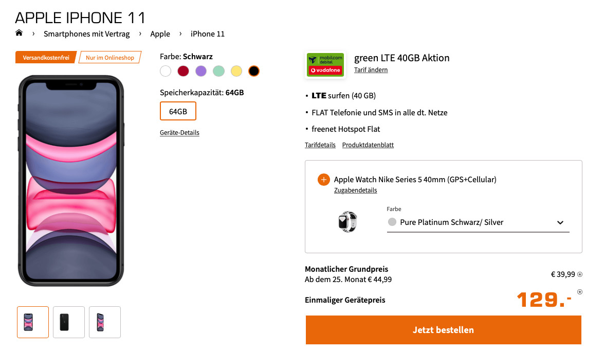Vodafone apple hot sale watch 5