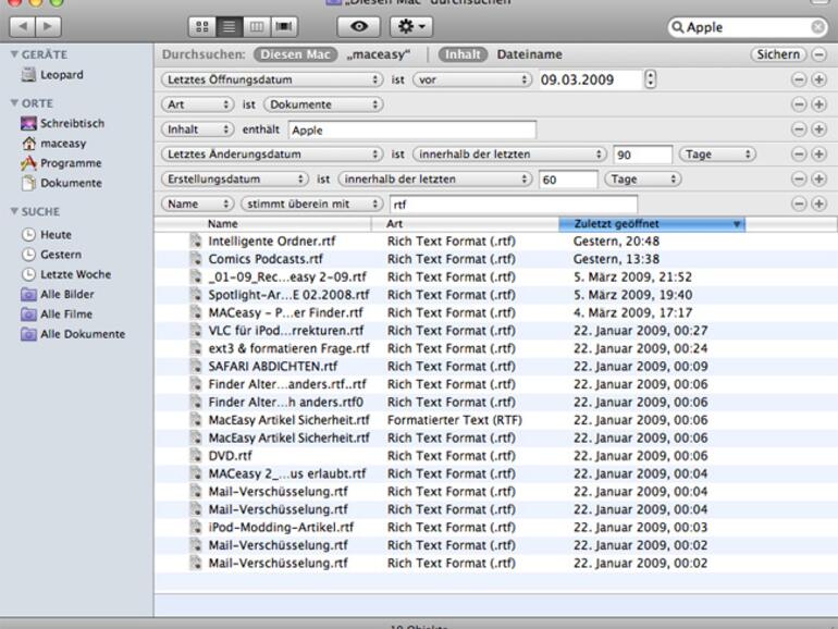 Durch mehrere Kriterien verfeinern Sie Ihre Suche.