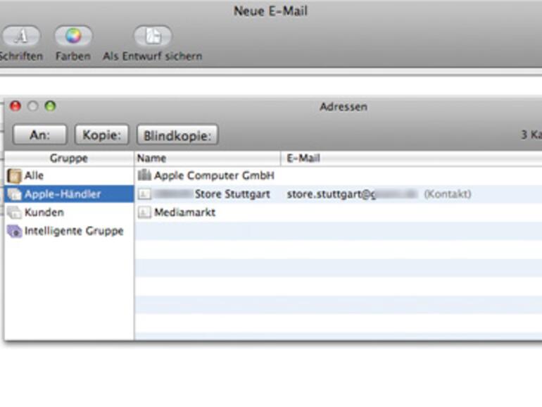 Ist die E-Mail-Adresse im Adressbuch, müssen Sie diese &amp;lt;b&amp;gt;nicht mehr eingeben, sondern können sie aus dem Adressbuch&amp;lt;/b&amp;gt; übernehmen.