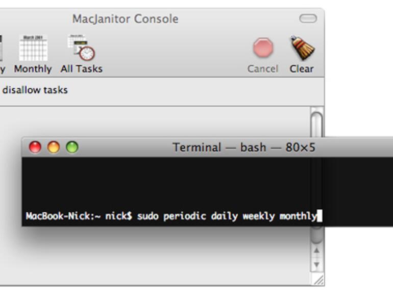 &amp;lt;b&amp;gt;Shell-Skripte&amp;lt;/b&amp;gt;: Den Hausputz erledigt das Betriebssystem selbst – nur bis Mac OS X 10.4 leider mitten in der Nacht.